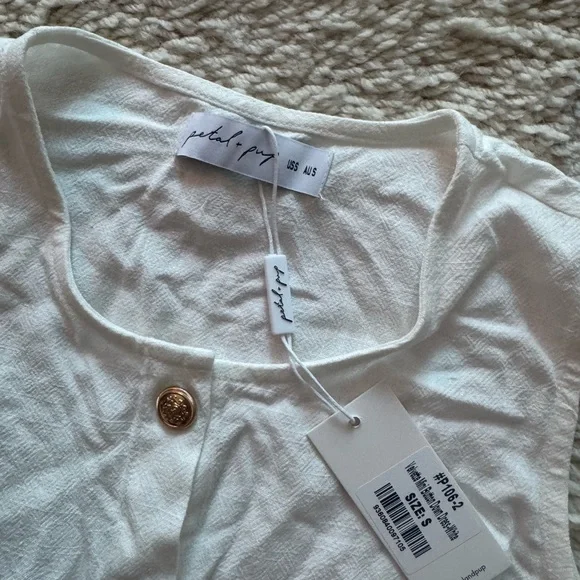 Petal & Pup Cream Button-Down Sleeveless Coverup - Picture 5 of 6